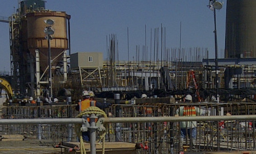 Power plant construction site